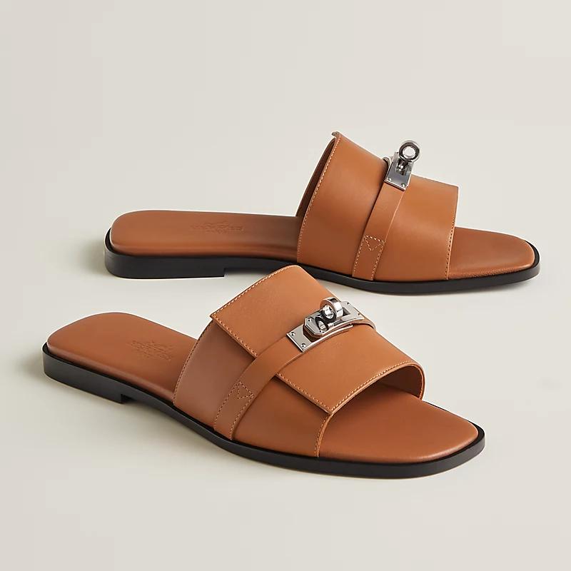 Dép Hermes Giulia Sandal Nữ Nâu